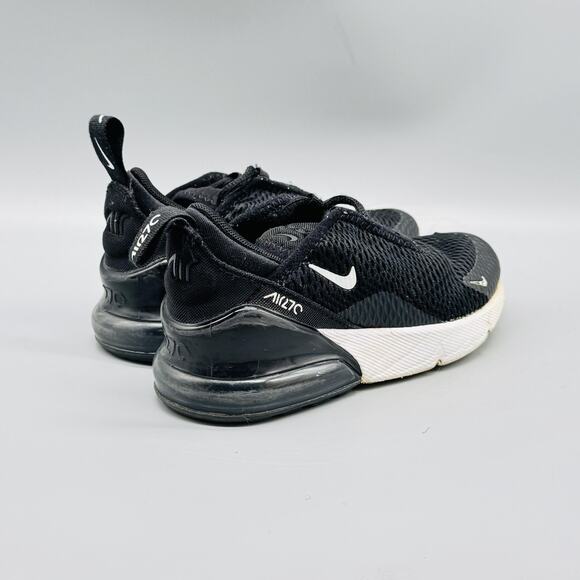 Nike Shoes Kids Boys 11c Black White Air Max 270 Mesh Running Athletic Sneakers - Picture 9 of 12
